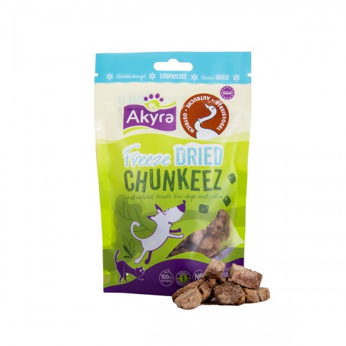 Akyra Freeze Dried Chunkeez autruche